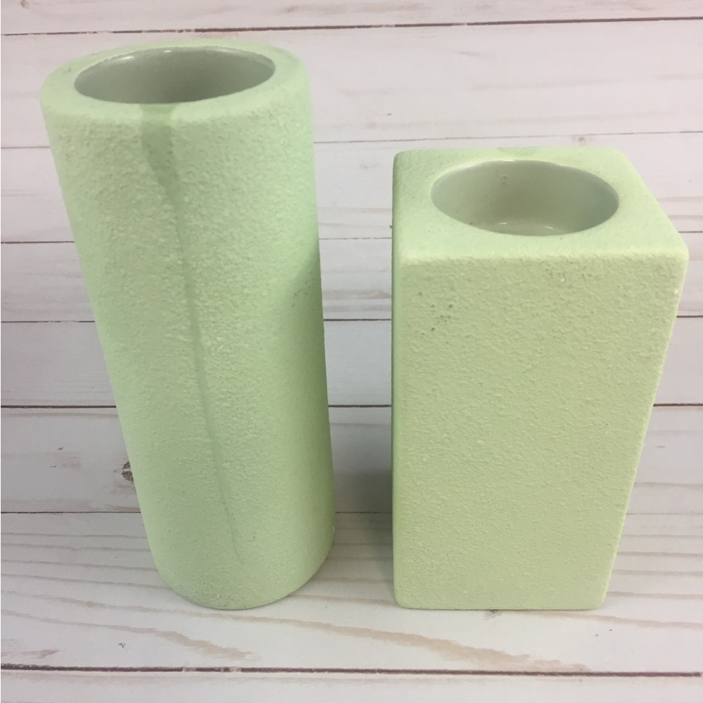Partylite Meadow Breeze Green Leaves Candle Holders Set - Picture 4 of 8